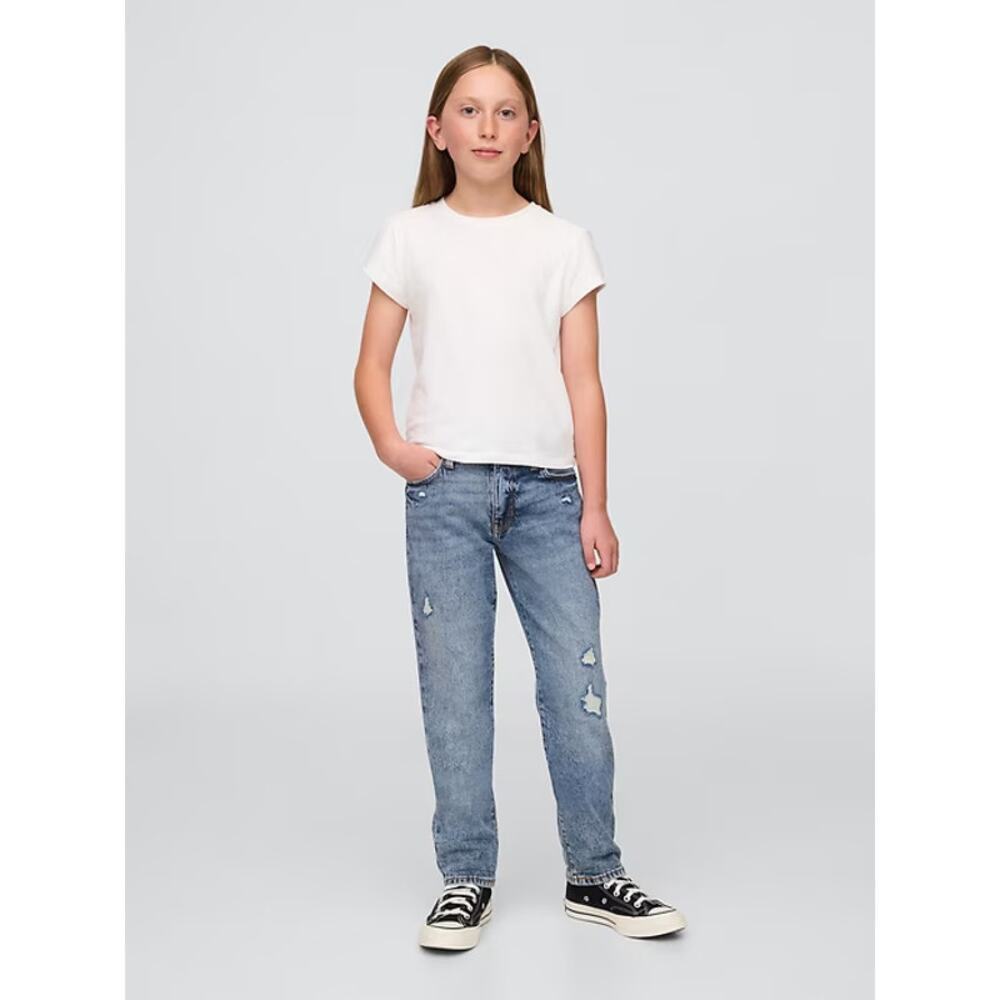 NWT Gap Kids Girlfriend Jeans Medium Wash Mid Rise Stretch Denim Size 12